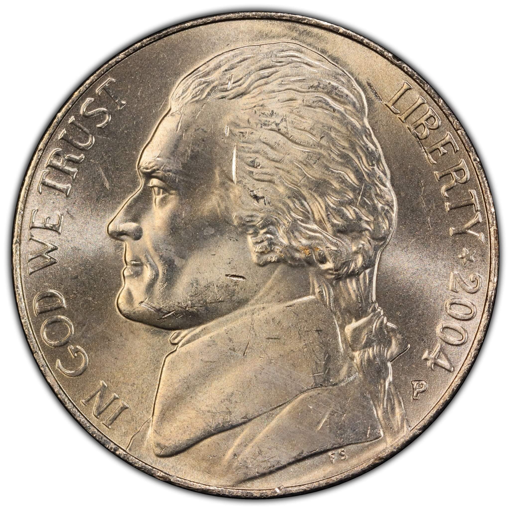 2004-P Keel Boat Nickel PCGS MS63 Reverse Die Gouge —BIG FUNKY