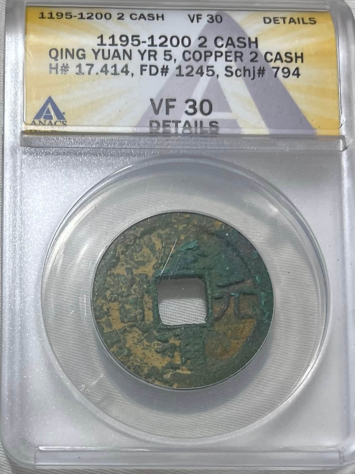 CHINA, SOUTHERN SONG DYNASTY: 1195-1200 2 Cash of Ningzong ANACS VF30  Details | eBay